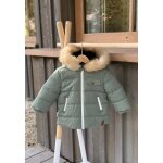 Doudoune enfant imperméable doublée sherpa avec capuche anouk kaki Doudoune enfant imperméable doublée sherpa avec capuche anouk kaki