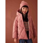Doudoune fille � capuche doubl�e sherpa blush