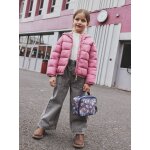 Doudoune fille lgre  capuche vieux rose
