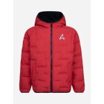 Doudoune gar�on � capuche rouge