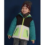 Doudoune gar�on matelass�e zipp�e style color - block vert