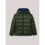 Doudoune gar�on r�versible vert chasse