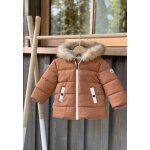 Doudoune impermable double sherpa avec capuche chincha camel