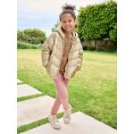 Doudoune lgre  capuche effet brillant fille or