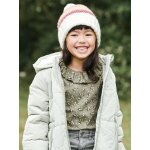 Doudoune longue � capuche fille doubl�e sherpa light green