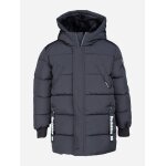 Doudoune longue � capuche noir