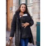 Doudoune longue volutive portage grossesse et post - partum noir