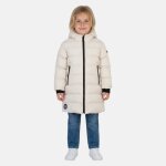 Doudoune longue fille blanc