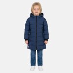 Doudoune longue fille marine