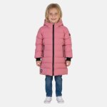 Doudoune longue fille rose
