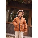 Doudoune r�versible enfant imperm�able avec capuche constellation camel