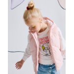 Doudoune sans manches brillant À capuche rose clair Doudoune sans manches brillant À capuche rose clair