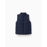 Doudoune sans manches avec doublure en polaire et poches bleu fonc�