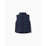 Doudoune sans manches avec doublure en polaire et poches lat�rales bleu fonc�