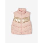 Doudoune sans manches effet colorblock fille rose poudré Doudoune sans manches effet colorblock fille rose poudré