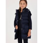 Doudoune sans manches fille avec capuche bleu