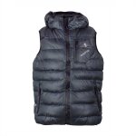 Doudoune sans manches garon ecarti noir brillant