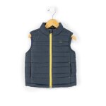 Doudoune sans manches gar�on indigo doublure jaune