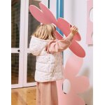 Doudoune sans manches avec motif floral blanc