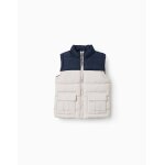 Doudoune sans manches rembourr�e avec poches beige clair