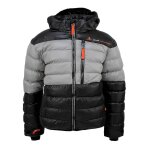 Doudoune de ski garon ecaptin noir / gris