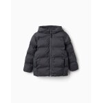 Doudoune thermique avec capuche et poches gris fonc�