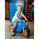 Draisienne hot wheels - moto vintage avec larges roues silencieuses bleu hot wheels