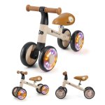 Draisienne kinderkraft cutie flash � 4 roues avec lumi�res rgb, selle r�glable, roulements abec - 7 et ...