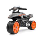 Draisienne moto street avec roues silencieuses gris anthracite et orange Draisienne moto street avec roues silencieuses gris anthracite et orange