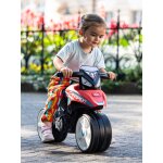 Draisienne moto street avec roues silencieuses rouge corail