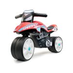 Draisienne moto street avec roues silencieuses rouge corail Draisienne moto street avec roues silencieuses rouge corail