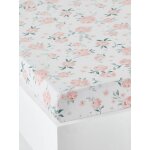 Drap - housse bb eau de rose cru / rose