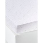 Drap - housse bb menthe a l'eau blanc / multicolore
