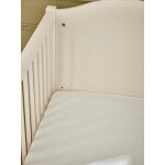 Drap - housse b�b� en percale de coton blanc