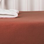 Drap housse coton bio jersey - berceau terracotta
