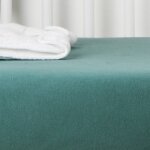 Drap housse coton bio jersey pour lit b�b� eucalyptus