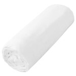 Drap housse en coton jersey uni blanc