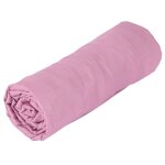 Drap - housse en coton rose