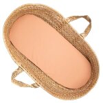 Drap housse couffin en coton jersey uni p�che