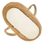 Drap housse couffin ovale en gaze de coton jeanne �cru