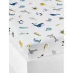 Drap - housse enfant abecedaire marin ivoire imprimé Drap - housse enfant abecedaire marin ivoire imprimé