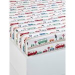 Drap - housse enfant auto - city beige gris imprim