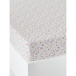 Drap - housse enfant coeurs en fete cru / multicolore