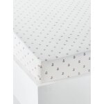 Draps housse enfant india blue avec coton recyclé blanc imprimé Draps housse enfant india blue avec coton recyclé blanc imprimé