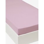 Drap - housse enfant en jersey extensible uni couleur parme Drap - housse enfant en jersey extensible uni couleur parme