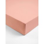 Drap - housse enfant en jersey extensible uni couleur vieux rose