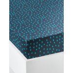 Drap - housse enfant jungle night marine / vert