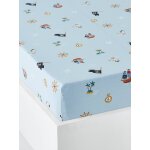 Drap - housse enfant p comme pirate bleu