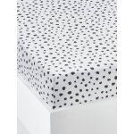 Drap - housse enfant princesse & petits pois blanc imprim