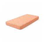 Drap housse en gaze de coton bio fraise vichy